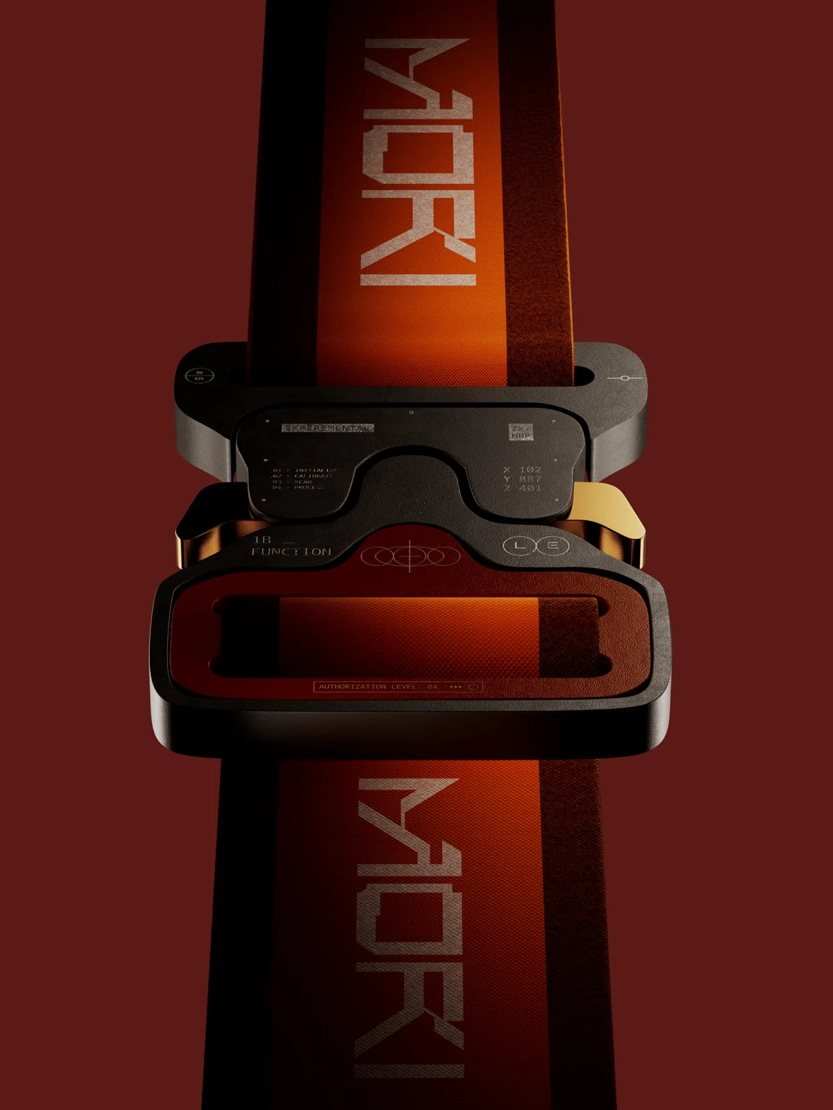 Webbing and buckle render